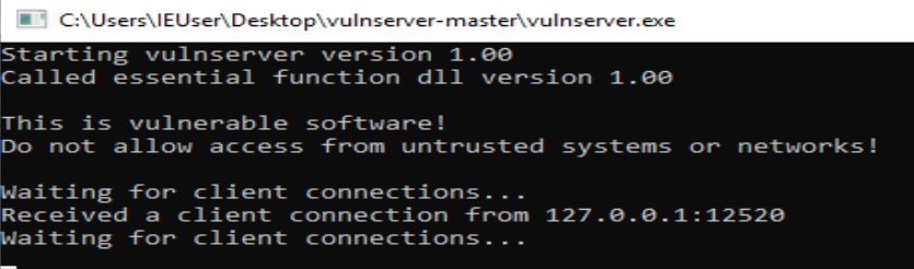 vulnserver.exe output