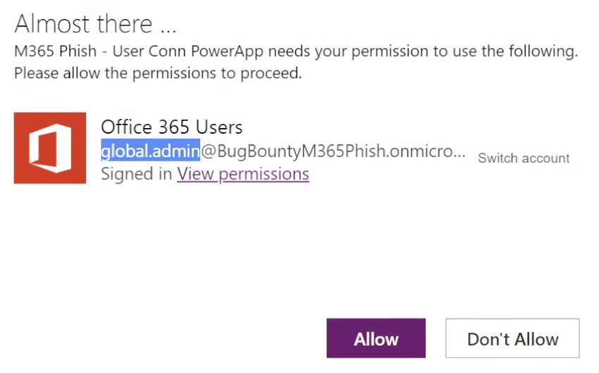 Power Apps Users Consent Page