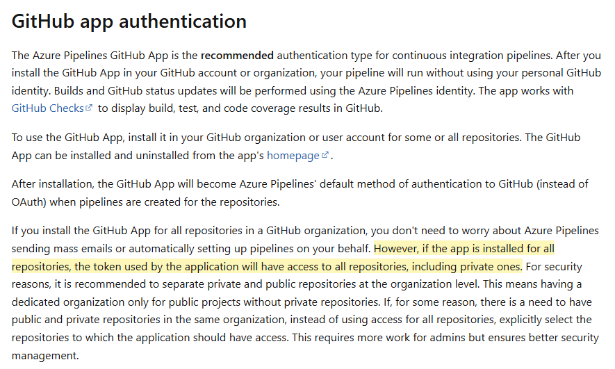 DevOps GitHub App Permissions